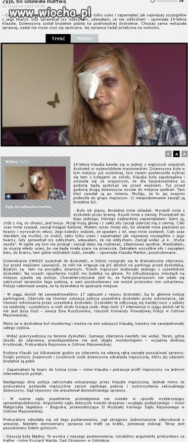 Została brutalnie pobita i zgwałcona