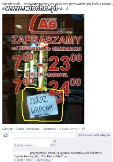 Zaraz wracam...