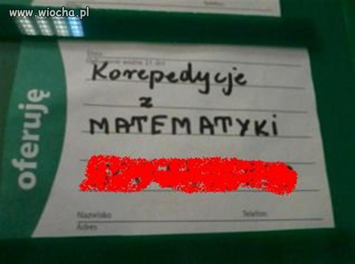 Oferuję : Korepedycje z matematyki