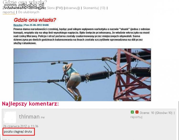 Pewna dama po zażyciu narkotyku...