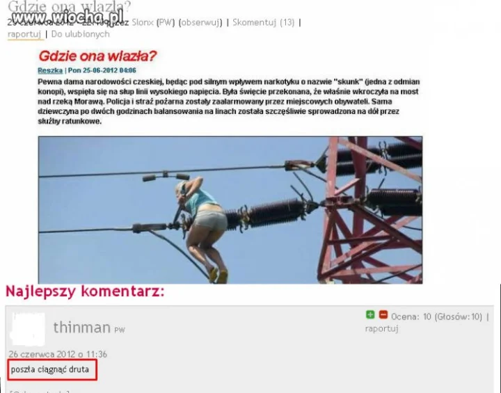Pewna dama po zażyciu narkotyku...