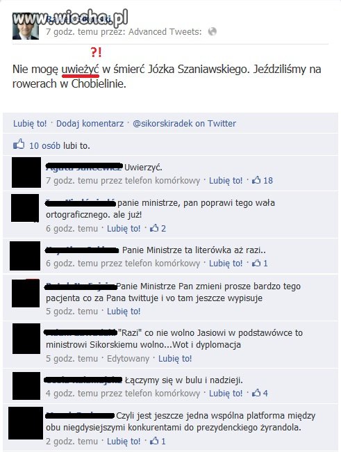 Proszę, oto nasz minister spraw zagranicznych...