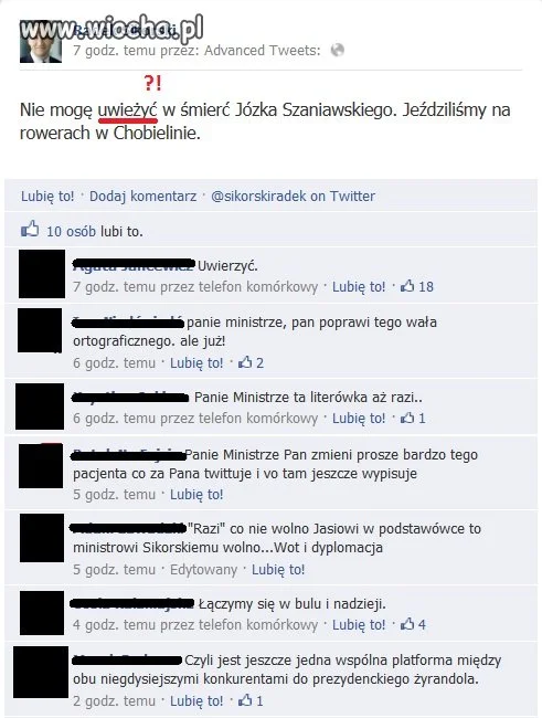 Proszę, oto nasz minister spraw zagranicznych...