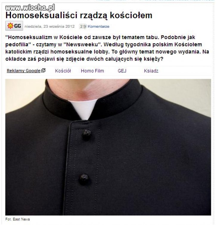 Homoseksualiści rządzą kościołem 