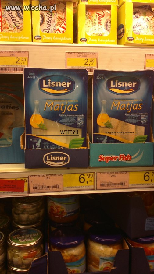 Śledzie Lisnera w tesco