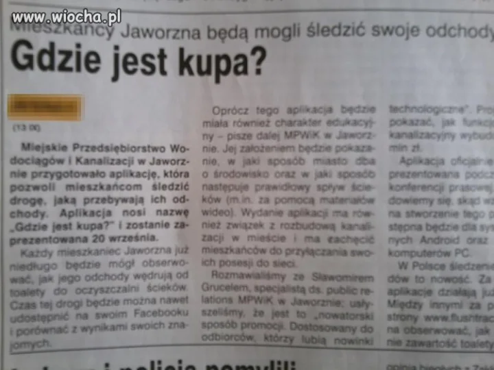 Gdzie jest kupa???