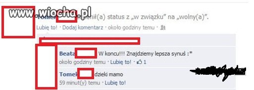 Mama zawsze pocieszy 