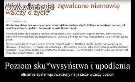 Jak można zgwałcić miesięczne dziecko?