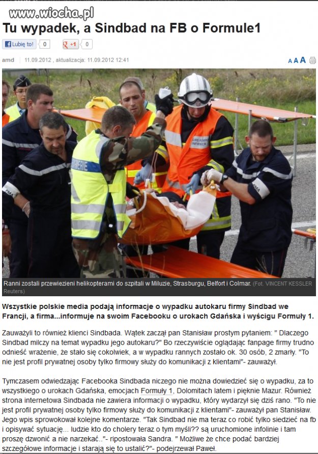 Jak widać wypadki to norma w tej firmie