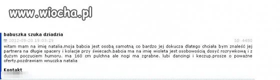 Wnuczka szuka babci... chłopa...