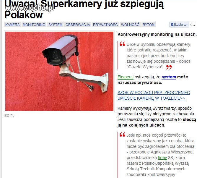 Superkamery już cię śledzą...