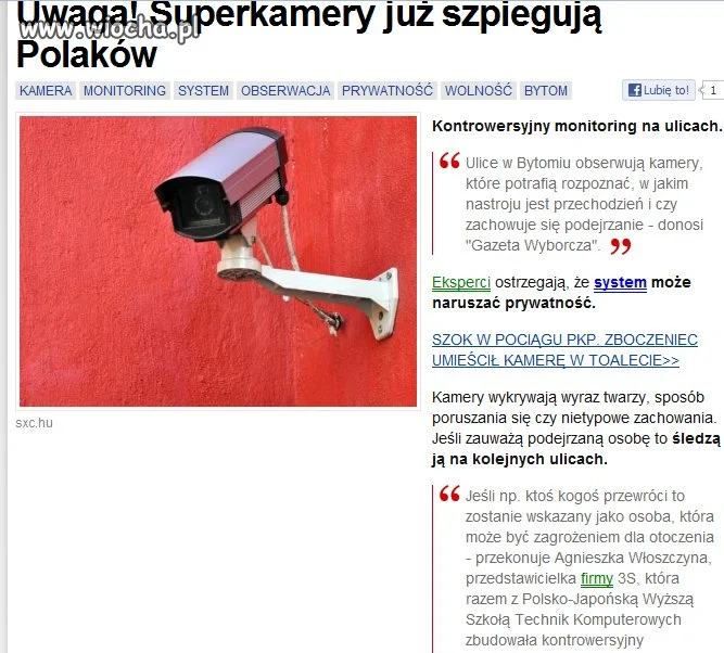 Superkamery już cię śledzą...