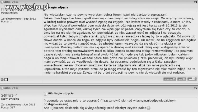 Tymczasem na jednym z poważnych forum