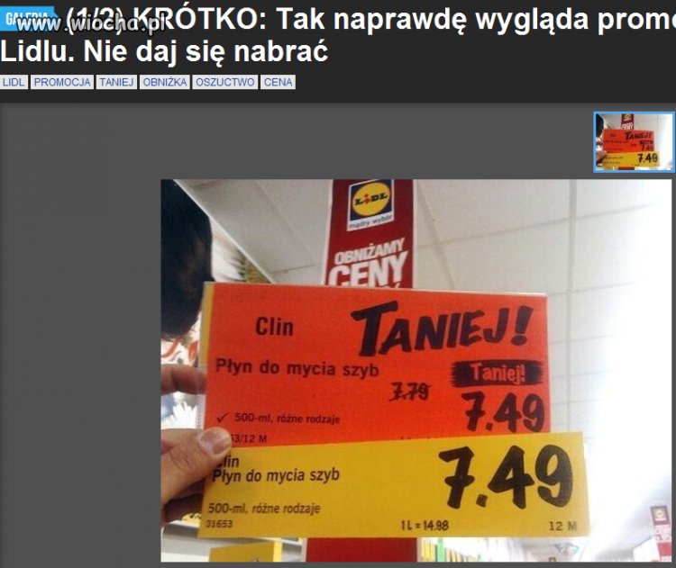 Wiocha dla LIDLA za...? Czy naprawde Taniej?