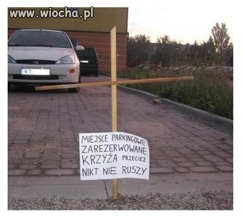 Pomysł na brak miejsc parkingowych 