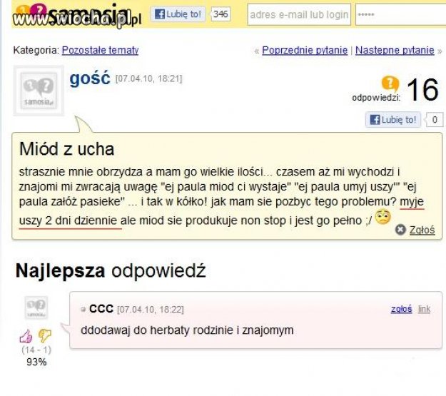 Myje uszy 2 dni dziennie