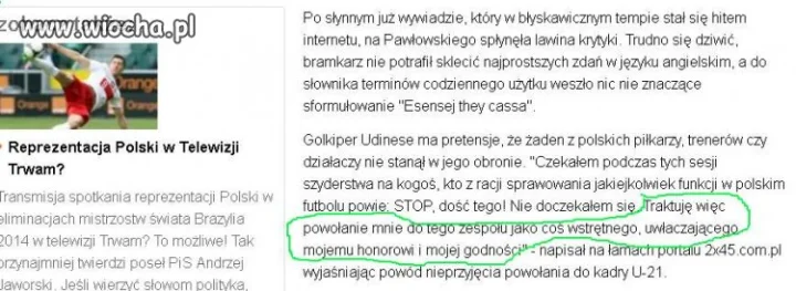 19letni polski "piłkarz" - Wojciech Pawłowski