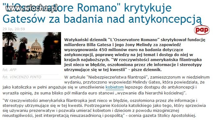 Kościół i postęp? Chyba żartujecie raczej ciemnogród