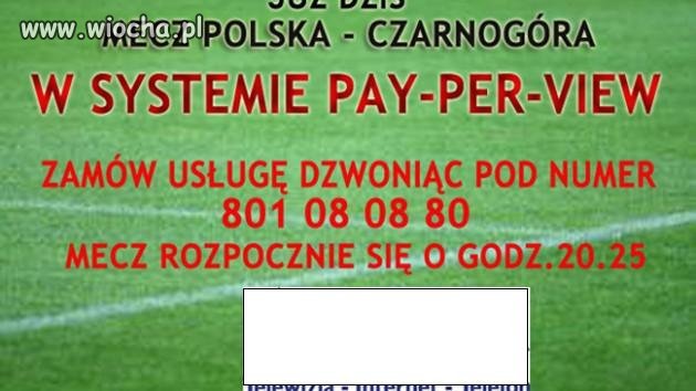 Płacić 20 zł za mecz reprezentacji narodowej