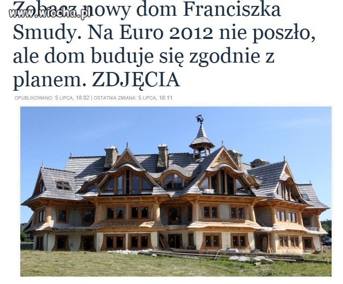 Zamiast zbudować kadrę...wybudował pałac!!!