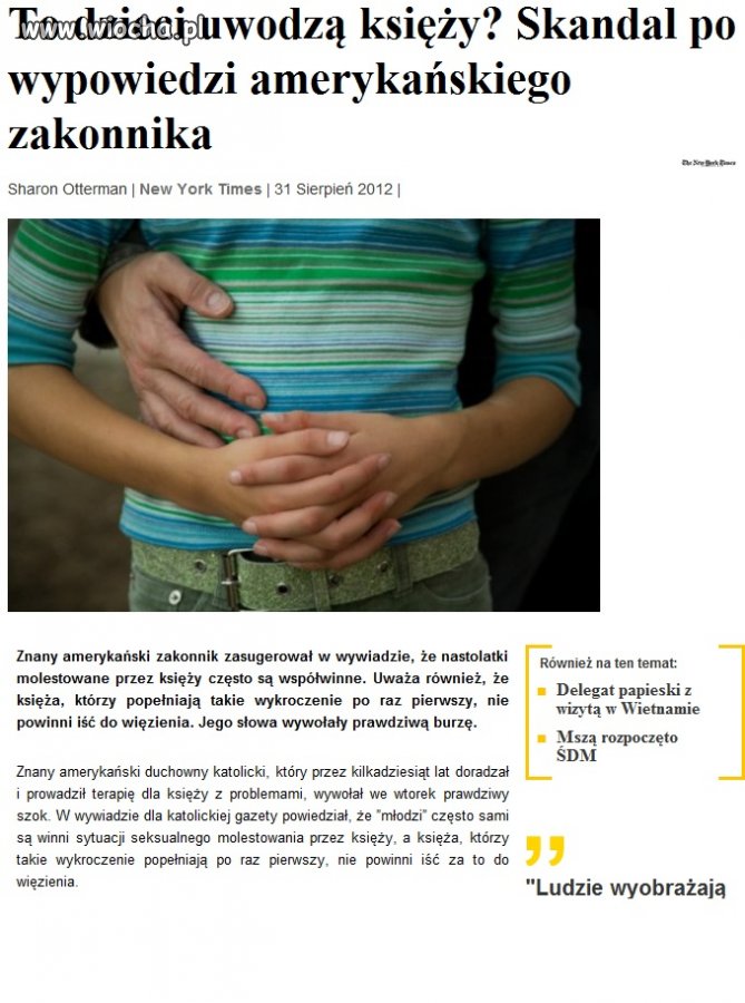 Dzieci winne pedofilii wśród księży!!!