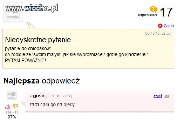 "Niedyskretne pytanie.."