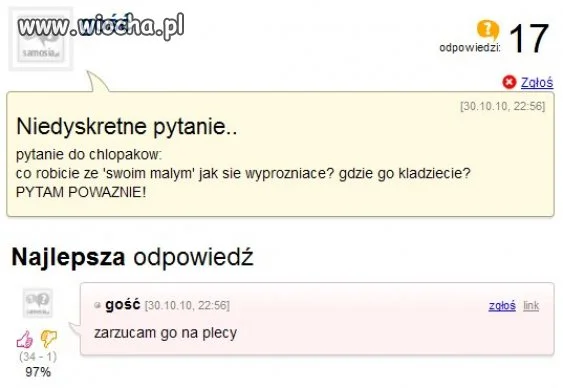 "Niedyskretne pytanie.."