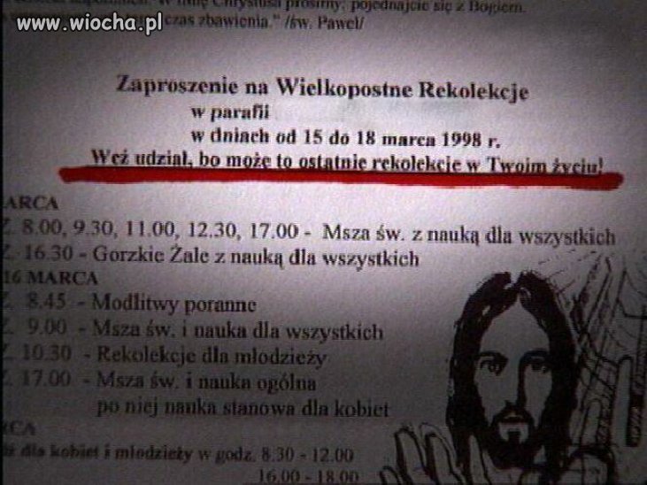 Zaproszenie na Rekolekcje