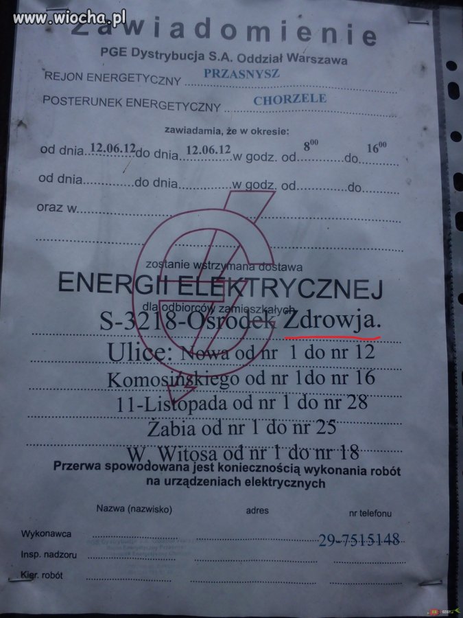 Zawiadomienie,.