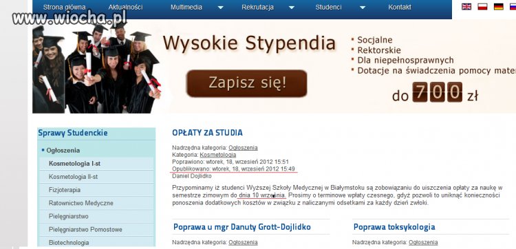 Wyższa Szkoła Zdzierstwa w Białymstoku.