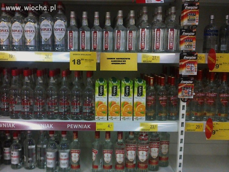 CAPPY NIE SPRZEDAWANE OSOBOM NIETRZEŹWYM