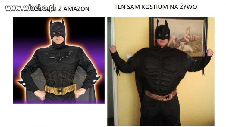 Batman-strój z ebay na stronie sprzedawcy i w real