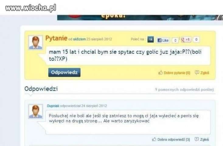 Jakie pytanie taka odpowiedź.