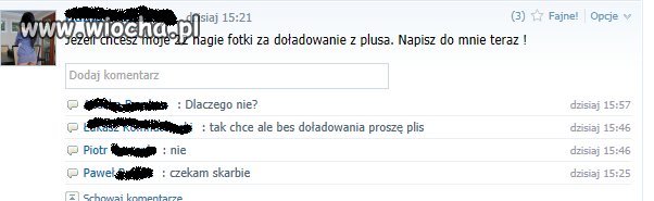 22 nagie fotki za doładowanie z plusa
