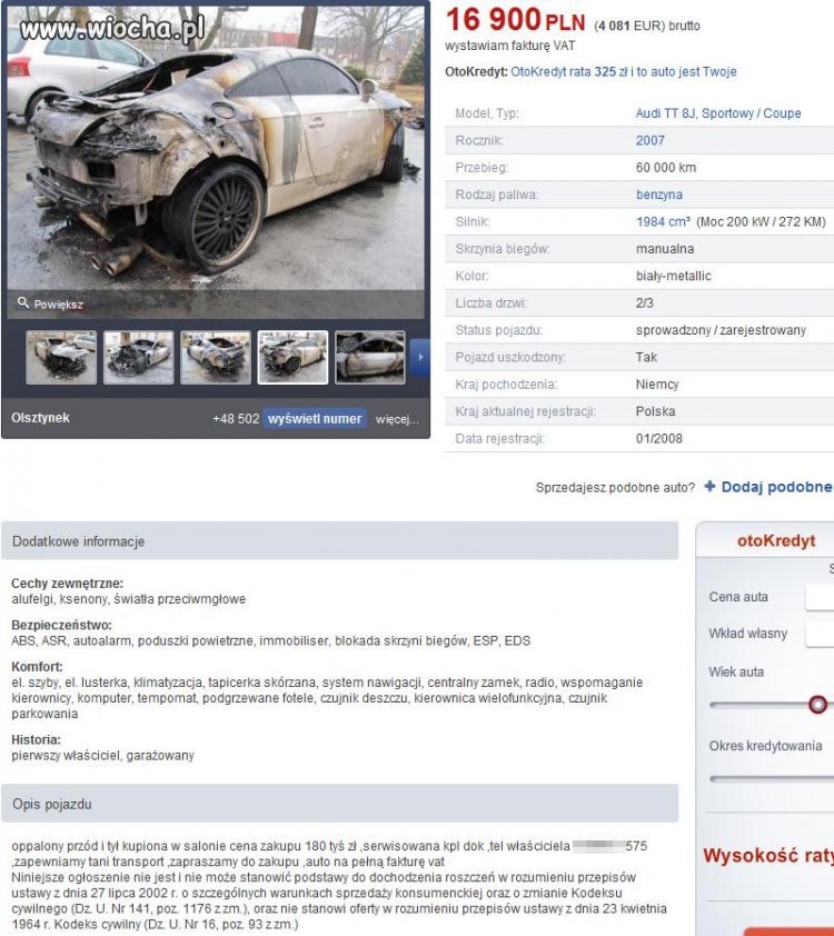 Audi TT prawie nie śmigane