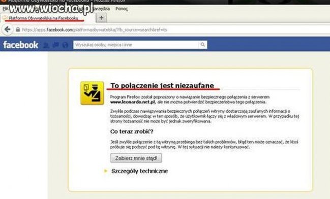Połączenie jest nie zaufane...