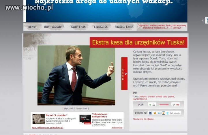 Ekstra Kasa dla urzędników tuska