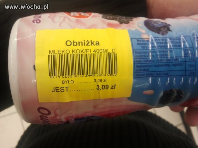 Obniżka w Tesco. Jak dla mnie wiocha. 
