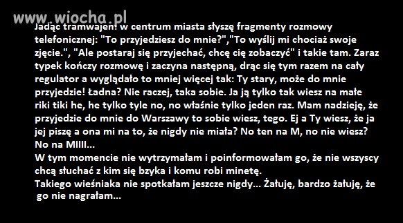 Straszliwa wiocha w tramwaju