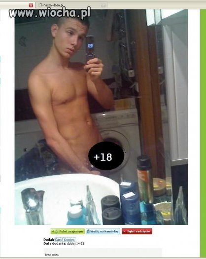 Kolejny debil na nk lansuje się przed lustrem 