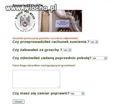 Spowiedź online ... 