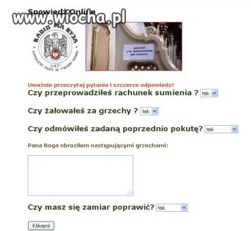 Spowiedź online ... 