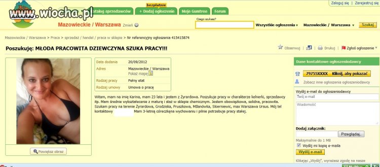 Szukam pracy - kelnerka/sprzedawca