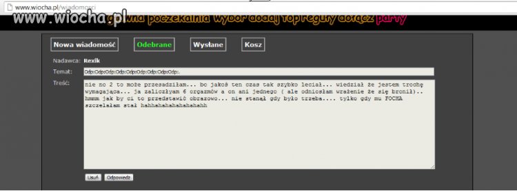Przepraszam, że znowu screen, ale...