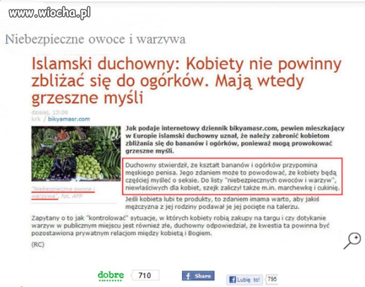 Kobiety nie zbliżajcie się do górków i bananów