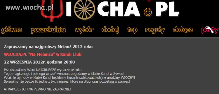 Wiocha na melanżu
