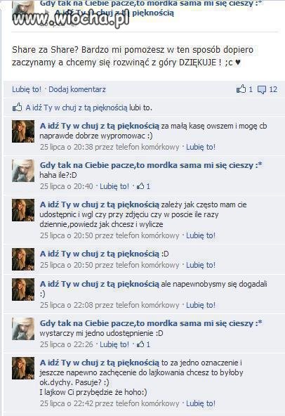 Udostępnienie za dyche?