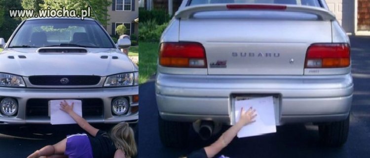 Gostek sprzedaje Subaru.