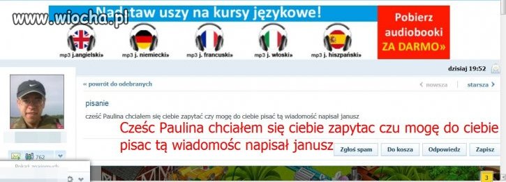 Gościu się pyta czy może pisac tą wiadomośc..