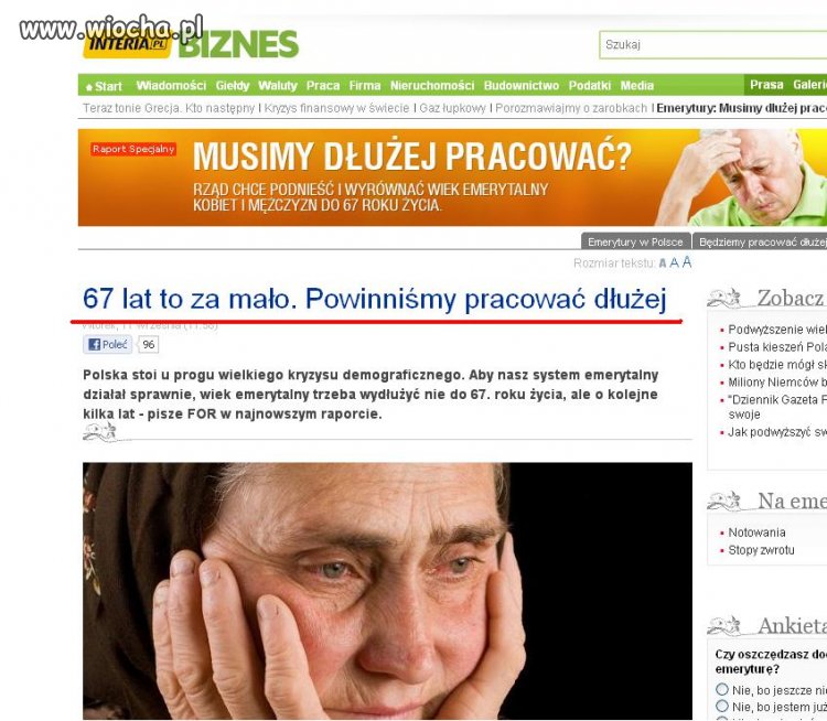 67 lat to za mało